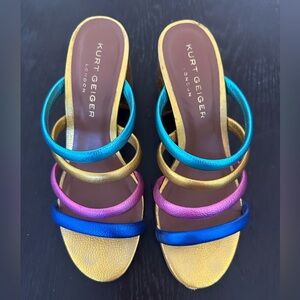 Kurt Geiger rainbow strap sandals size 7.5